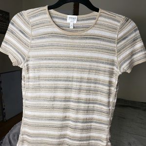 Armani Collezioni Striped See Through T Shirt